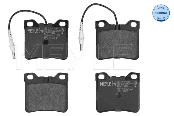Brake Pad Set, disc brake - 025 219 0417/W MEYLE