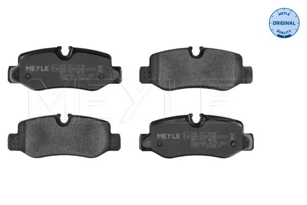 Brake Pad Set, disc brake - 025 221 0118 MEYLE