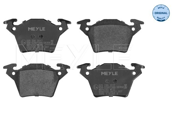 Brake Pad Set, disc brake - 025 230 2017 MEYLE
