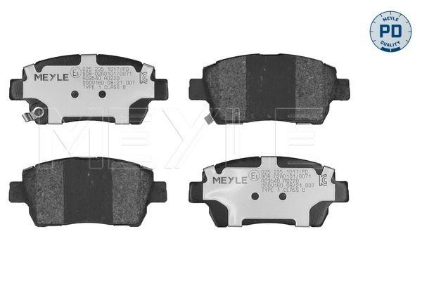 Brake Pad Set, disc brake - 025 235 1017/PD MEYLE
