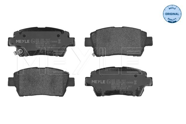 Brake Pad Set, disc brake - 025 235 1017 MEYLE