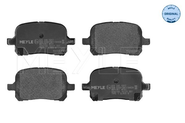 Brake Pad Set, disc brake - 025 235 1317 MEYLE