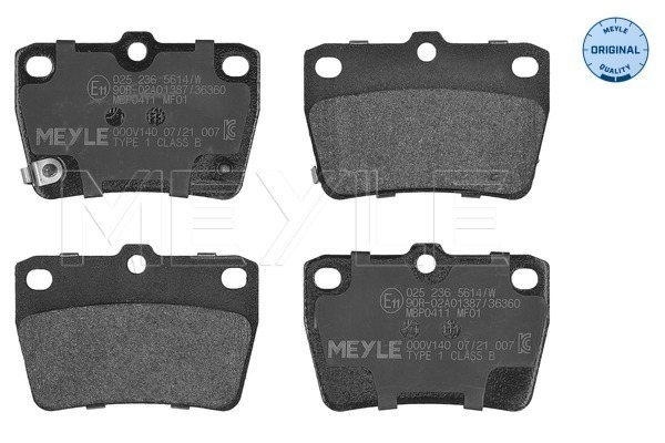 Kit pastiglie freno, Freno a disco - 025 236 5614/W MEYLE