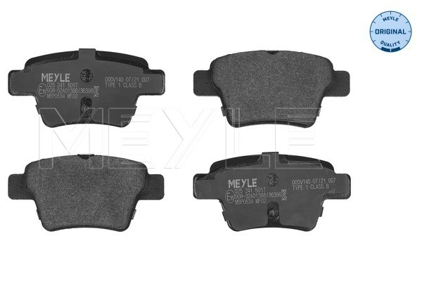 Brake Pad Set, disc brake - 025 241 5017 MEYLE