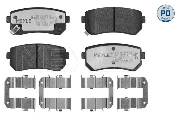 Kit pastiglie freno, Freno a disco - 025 243 2015/PD MEYLE