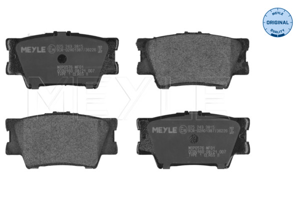 Brake Pad Set, disc brake - 025 243 3815 MEYLE