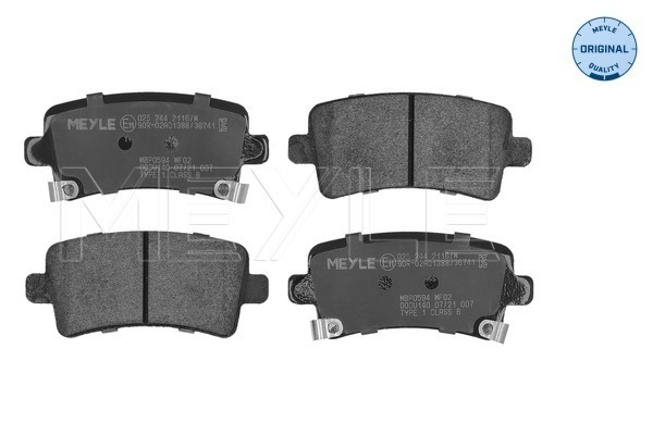 Brake Pad Set, disc brake - 025 244 2116/W MEYLE
