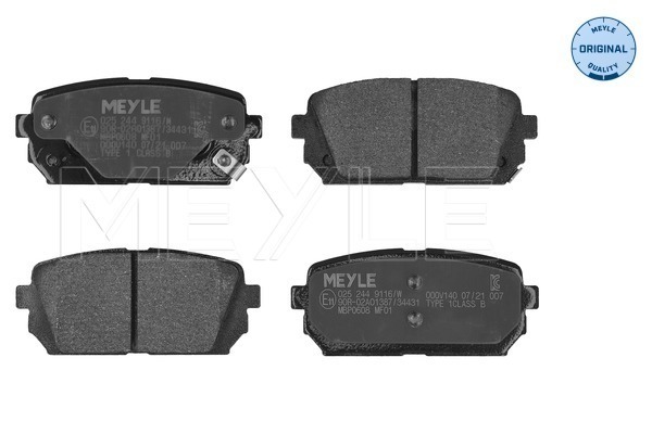 Brake Pad Set, disc brake - 025 244 9116/W MEYLE