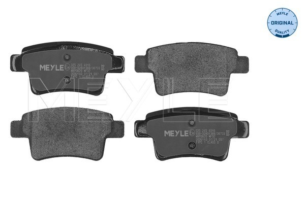 Kit pastiglie freno, Freno a disco - 025 245 4016 MEYLE