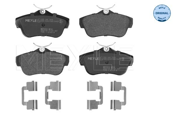 Brake Pad Set, disc brake - 025 245 7816 MEYLE