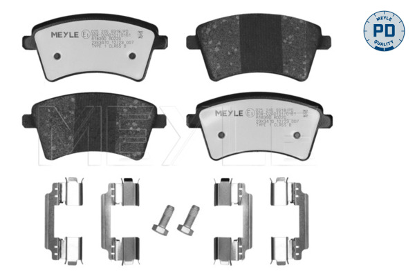 Brake Pad Set, disc brake - 025 246 9318/PD MEYLE