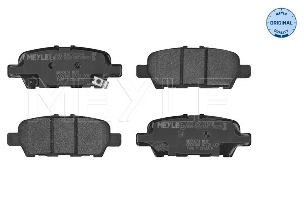 Brake Pad Set, disc brake - 025 248 7113/W MEYLE