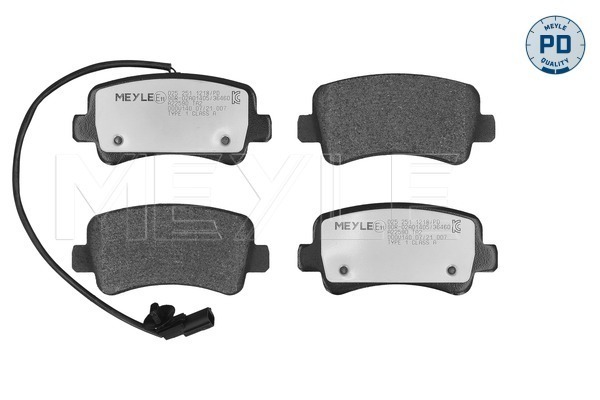 Kit pastiglie freno, Freno a disco - 025 251 1218/PD MEYLE