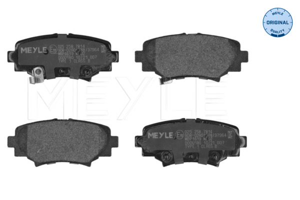 Brake Pad Set, disc brake - 025 258 7814 MEYLE
