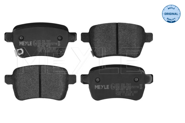 Brake Pad Set, disc brake - 025 259 7317 MEYLE