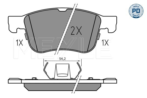 Brake Pad Set, disc brake - 025 205 5617/PD MEYLE
