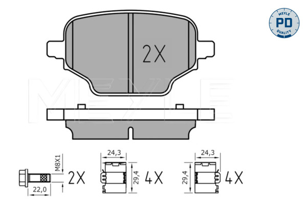 Brake Pad Set, disc brake - 025 207 6417/PD MEYLE