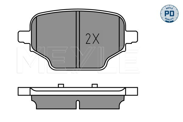 Brake Pad Set, disc brake - 025 207 6417/PD MEYLE