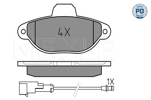 Brake Pad Set, disc brake - 025 214 3617/PD MEYLE