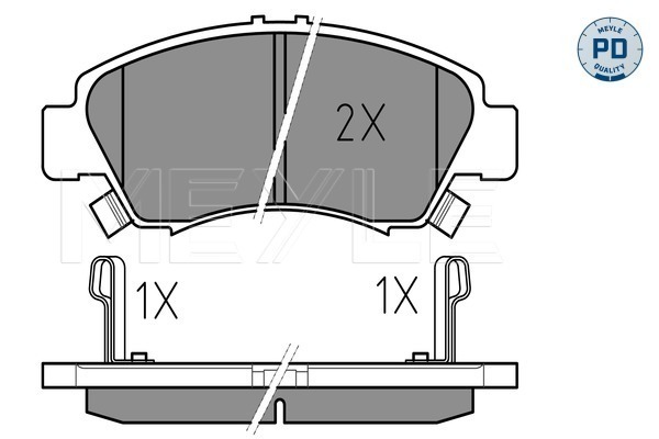 Brake Pad Set, disc brake - 025 216 9715/PD MEYLE