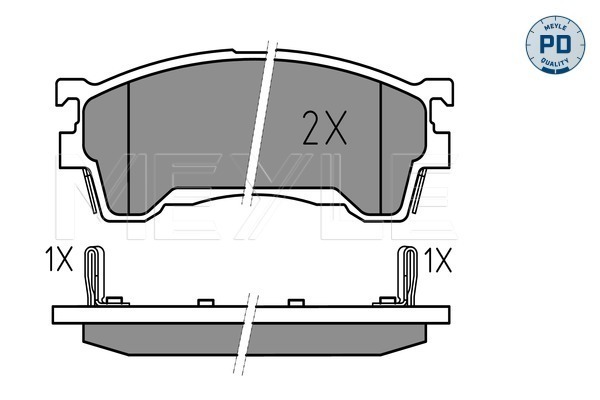 Brake Pad Set, disc brake - 025 217 5416/PD MEYLE