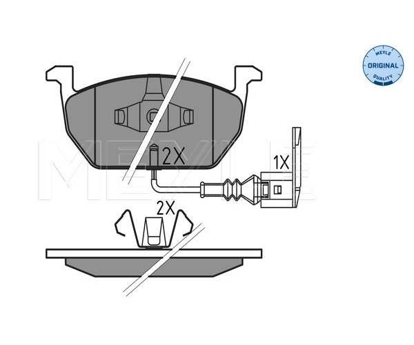 Brake Pad Set, disc brake - 025 220 3517 MEYLE