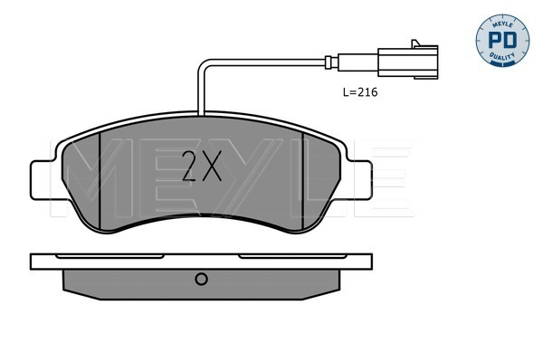 Brake Pad Set, disc brake - 025 220 4119/PD MEYLE