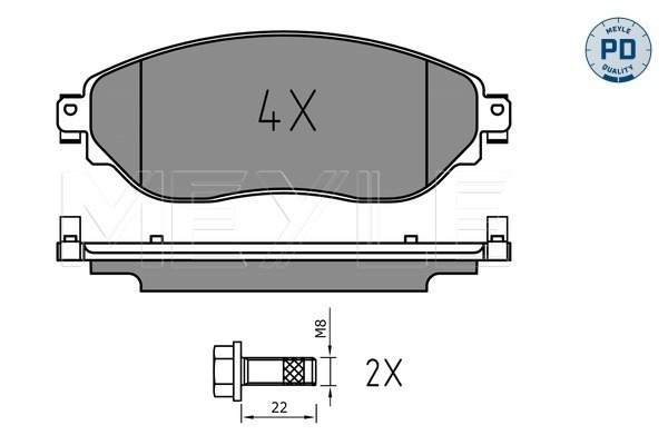 Brake Pad Set, disc brake - 025 220 8718/PD MEYLE