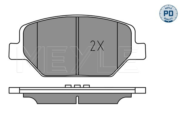 Brake Pad Set, disc brake - 025 221 3819/PD MEYLE