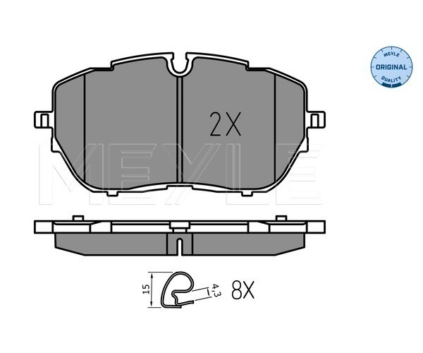 Brake Pad Set, disc brake - 025 222 1818 MEYLE