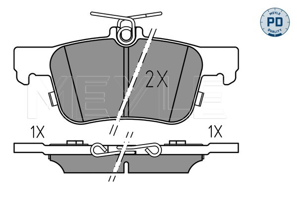 Brake Pad Set, disc brake - 025 222 3116/PD MEYLE