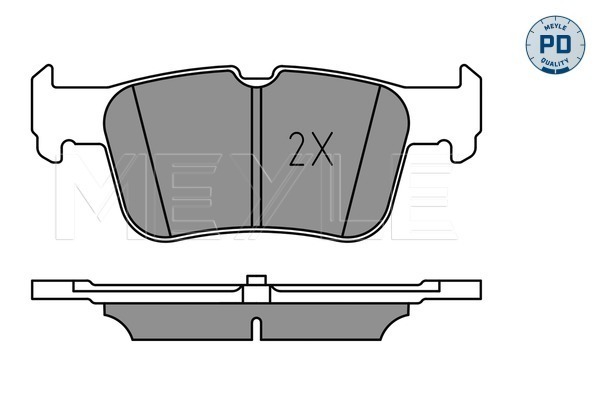 Brake Pad Set, disc brake - 025 222 3116/PD MEYLE