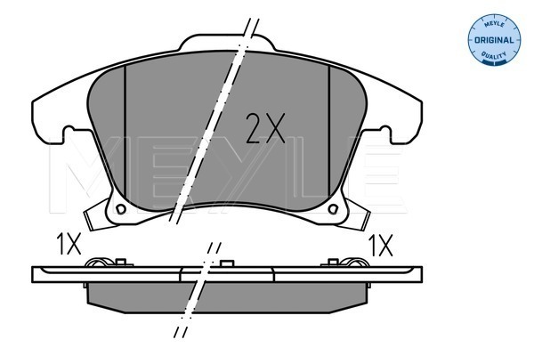 Комплект тормозных колодок, дисковый тормоз - 025 222 6920 MEYLE