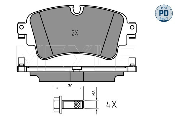 Brake Pad Set, disc brake - 025 223 0817/PD MEYLE