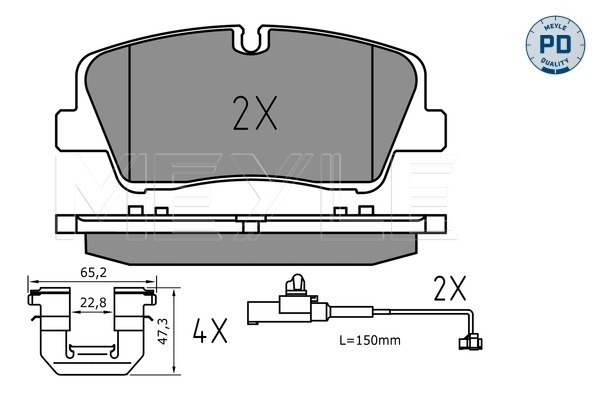 Brake Pad Set, disc brake - 025 223 7017/PD MEYLE