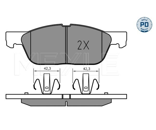 Brake Pad Set, disc brake - 025 224 1219 MEYLE