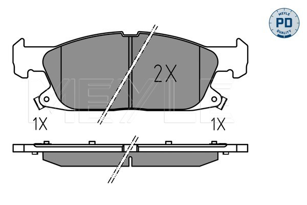 Brake Pad Set, disc brake - 025 224 1219 MEYLE