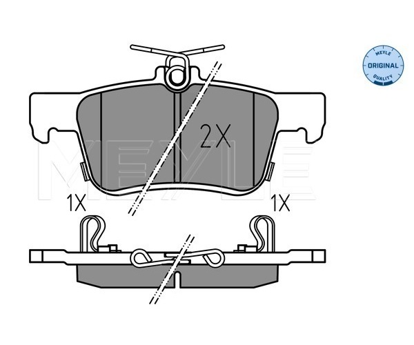 Brake Pad Set, disc brake - 025 224 2915 MEYLE