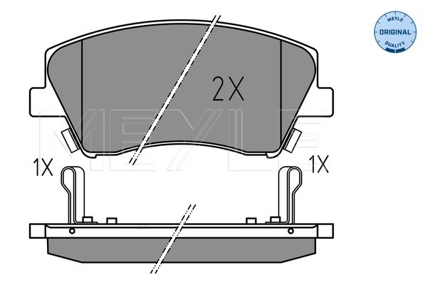 Brake Pad Set, disc brake - 025 225 1817 MEYLE