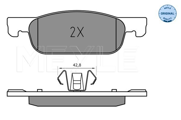 Brake Pad Set, disc brake - 025 225 2517 MEYLE