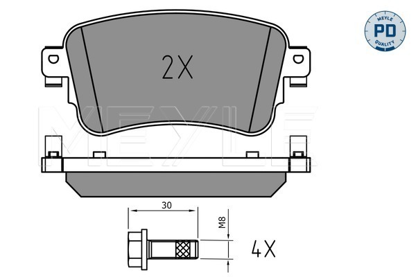 Brake Pad Set, disc brake - 025 225 8818/PD MEYLE