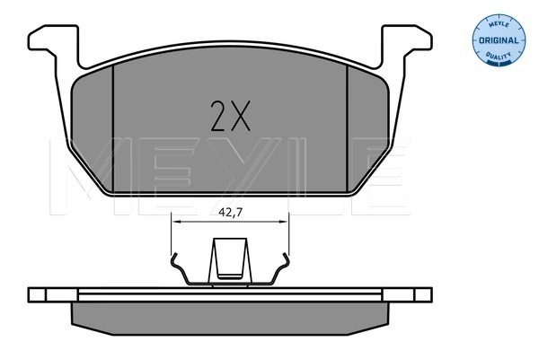 Brake Pad Set, disc brake - 025 226 3117 MEYLE