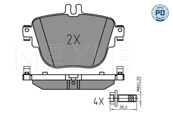 Brake Pad Set, disc brake - 025 227 9217/PD MEYLE