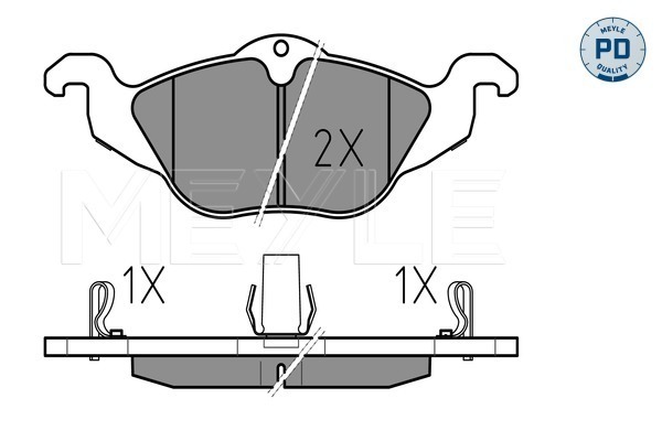 Brake Pad Set, disc brake - 025 230 6317/PD MEYLE
