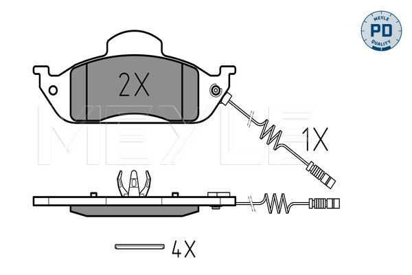 Brake Pad Set, disc brake - 025 231 9317/PD MEYLE