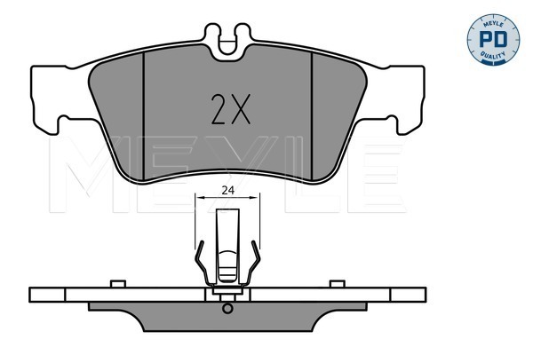 Brake Pad Set, disc brake - 025 233 3516/PD MEYLE