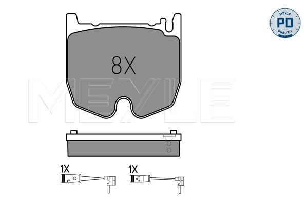 Brake Pad Set, disc brake - 025 235 4117/PD MEYLE