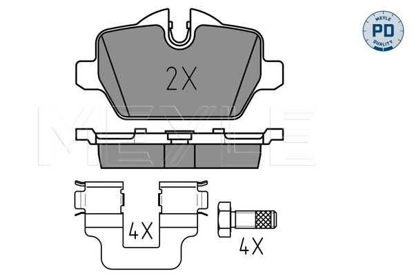 Brake Pad Set, disc brake - 025 236 2316/PD MEYLE