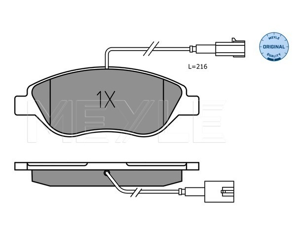 Brake Pad Set, disc brake - 025 237 1119 MEYLE