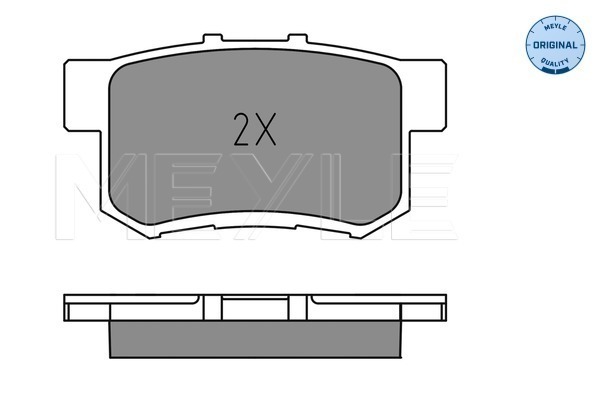 Brake Pad Set, disc brake - 025 237 3615 MEYLE